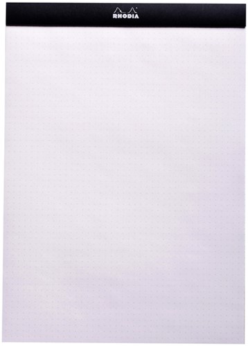 Schrijfblok Rhodia A4 80vel dots zwart-3