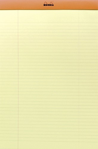 Schrijfblok Rhodia A4 80vel geel lijn-3