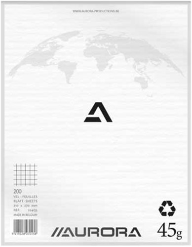 Kladblok Aurora 210x270mm ruit 5x5mm 200vel