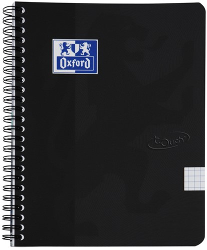 Spiraalblok Oxford Touch A5 ruit 5mm 70vel zwart