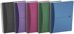 Spiraalblok Oxford Urban Mix A5 90vel ruit 5mm assorti