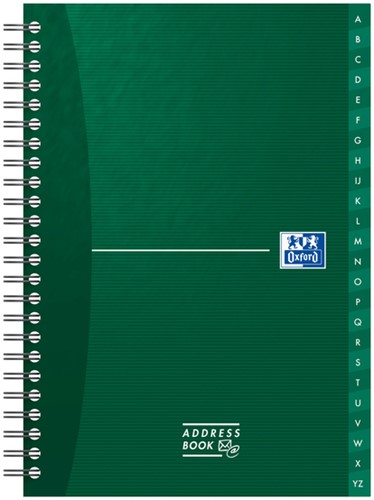 Adresboek Oxford Essentials A5 72vel dubbelspiraal assorti-2