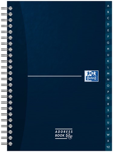 Adresboek Oxford Essentials A5 72vel dubbelspiraal assorti-3