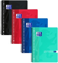 Collegeblok Oxford School A4 23-gaats ruit 10mm 80vel assorti