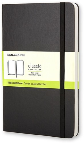 Notitieboek Moleskine large 130x210mm blanco zwart