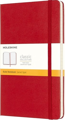 Notitieboek Moleskine large 130x210mm lijn rood