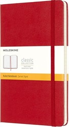 Notitieboek Moleskine large 130x210mm lijn rood