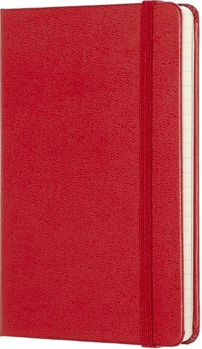 Notitieboek Moleskine pocket 90x140mm lijn hard cover rood-2