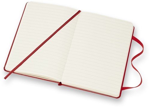 Notitieboek Moleskine pocket 90x140mm lijn hard cover rood-3