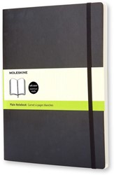 Notitieboek Moleskine XL 190x250mm blanco soft cover zwart