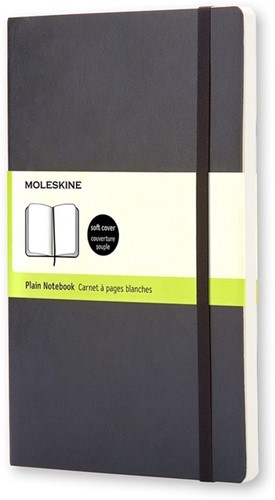 Notitieboek Moleskine large 130x210mm blanco zwart