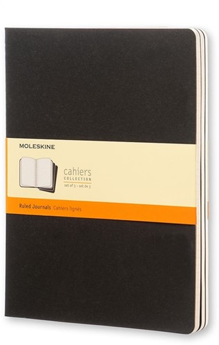 Schrift Moleskine XL 190x250mm lijn 240blz zwart