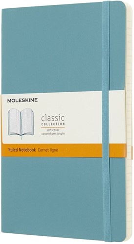 Notitieboek Moleskine L 130x210mm lijn reef blue