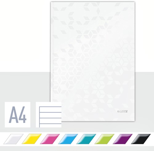 Notitieboek Leitz WOW A4 lijn wit
