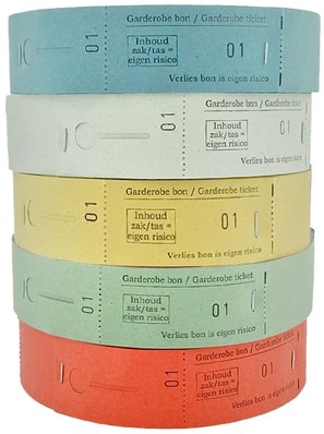 Garderobebonnen Combicraft nummering 2x 1 t/m 500 rood-2