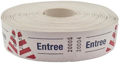 Entreebewijs Combicraft nummering 1-1000 wit