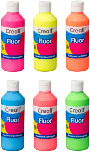 Plakkaatverf Creall fluor 03 oranje 250 ml-2