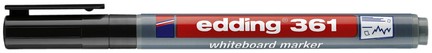 Viltstift edding 361 whiteboard rond 1mm zwart