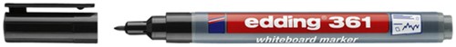 Viltstift edding 361 whiteboard rond 1mm zwart-2