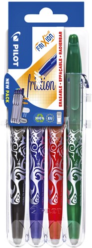 Rollerpen Pilot Frixion Set2Go BL-FR7 0.35mm set à 4 stuks basis ass