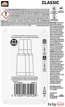 Secondelijm Pattex classic 3gr 2+1 gratis-3