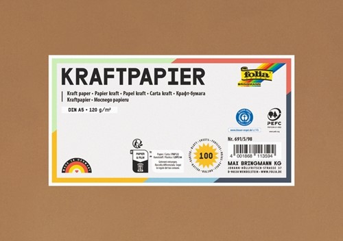 Kraftpapier Folia A5 120gr 100 vel