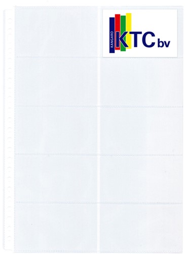 Showtas Kangaro A4 23-gaats PP 0.12mm voor 10 visitekaartjes 10 stuks-2