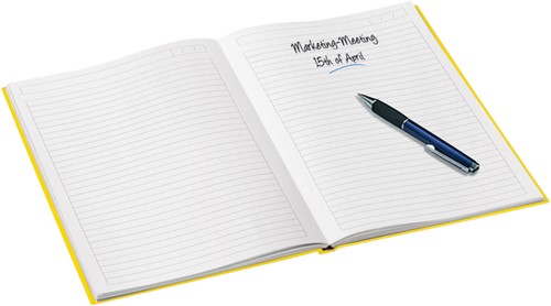 Notitieboek Leitz WOW A4 lijn geel-2