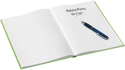 Noitieboek Leitz WOW A5 lijn groen-3