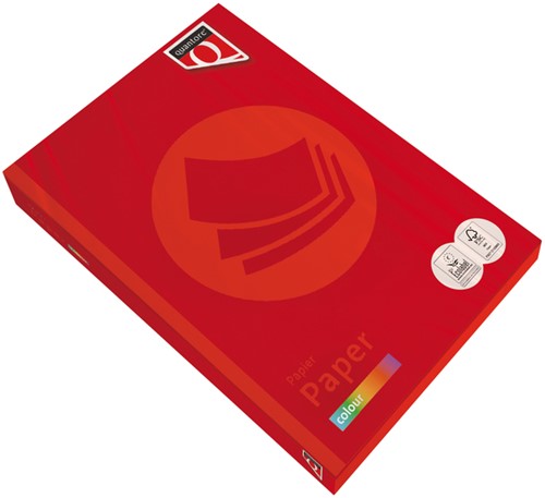 Kopieerpapier Fastprint A4 80gr felrood 500vel