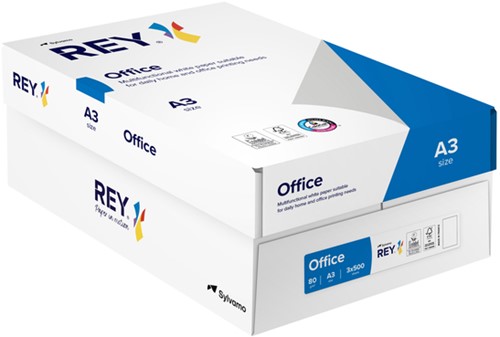 Kopieerpapier Rey Office A3 80gr wit 500vel-3