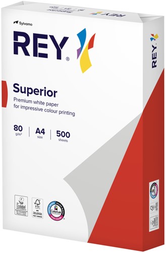 Kopieerpapier Rey Superior A4 80gr wit 500vel