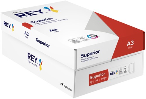 Kopieerpapier Rey Superior A3 80gr wit 500vel-3