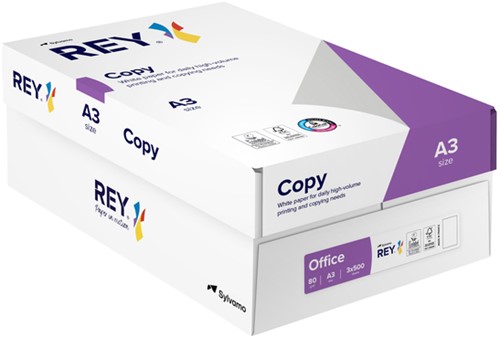 Kopieerpapier Rey Copy A3 80gr wit 500vel-3