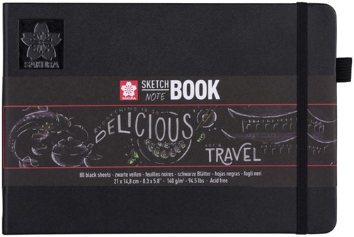 Schets-notitieboek Sakura A5 zwart