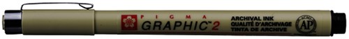 Fineliner Sakura Pigma Graphic 2 2.0mm zwart-2