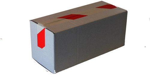 Waarschuwingstape Budget rood/wit 50mmx66m-2