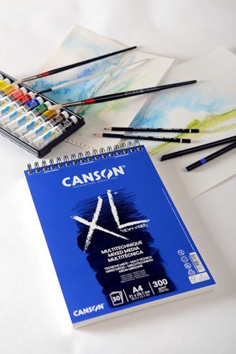 Mixed mediapapier Canson XL Textured Mixed Media 15vel 300gr A5 wit-2