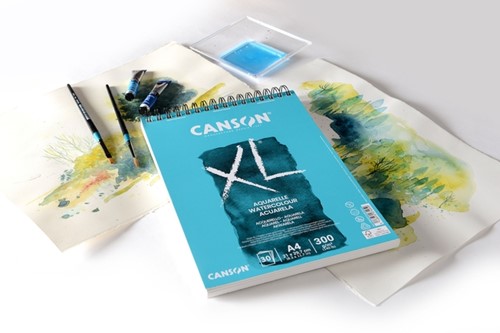 Aquarelpapier Canson XL 20vel 300gr A5 wit-2