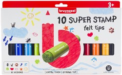 Stempelstift Bruynzeel Kids super set à 10 stuks assorti