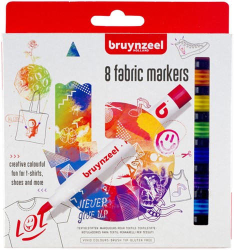 Textielstift Bruynzeel Teens set à 8 kleuren