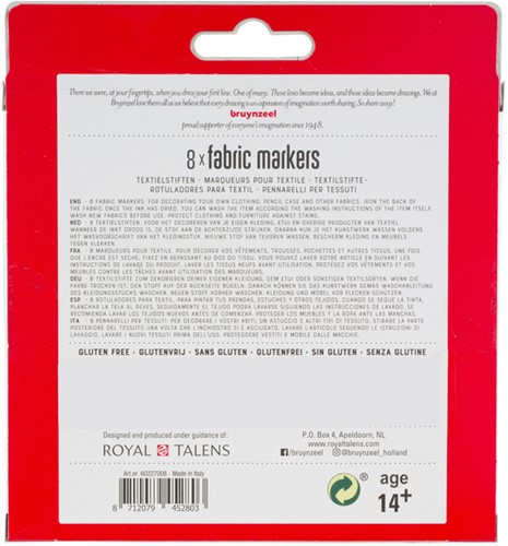 Textielstift Bruynzeel Teens set à 8 kleuren-3