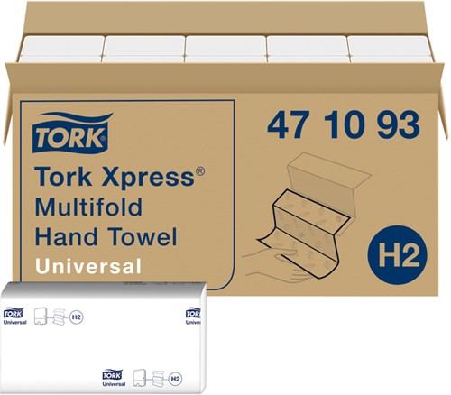 Handdoek Tork H2 471093 Universal 1laags 21x23cm 20x250st