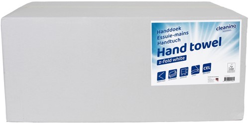 Handdoek Blanco Z-vouw 2L 24x21cm 3200st