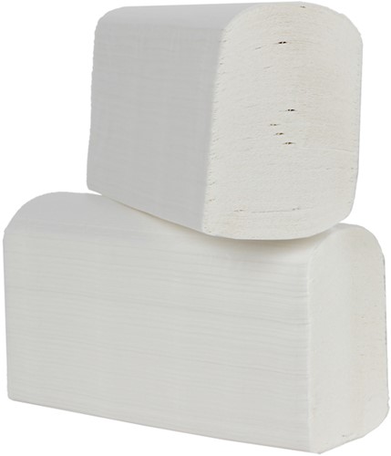 Handdoek Cleaninq H2 i-vouw 2-laags 206x240mm 25x150 vel wit-3