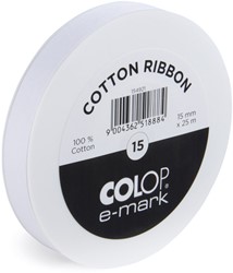 Tekststempel Colop E-Mark katoenen lint 15mm x 25m