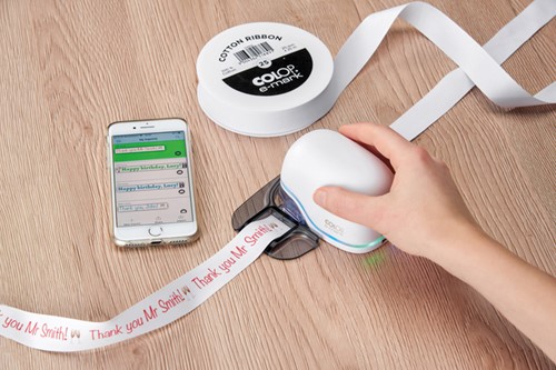 Tekststempel Colop E-Mark katoenen lint 25mm x 25m-2