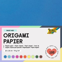 Vouwblaadjes Folia 70g/m² 10x10cm assorti pak à 100 vel
