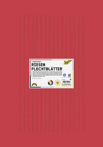 Vlechtstrokenpapier Folia 130g/m² 35x50cm assorti pak à 10 vel