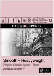 Tekenpapier Daler-Rowney Smooth Heavyweight 220gr A5 natuurlijk wit